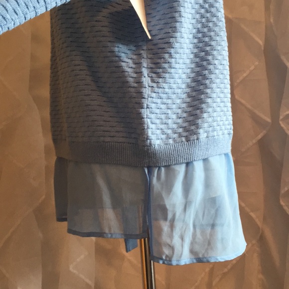 CHELSEA28| NWT | Blue Placid Knit Layered Sweater - Picture 3 of 5